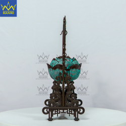 Lư Xông Trầm Đài Sen - Nâu Đồng