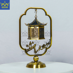 Lư Xông Trầm Tổ Ấm Hạnh Phúc - Vàng Đồng