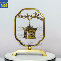 Lư Xông Trầm Tổ Ấm Xung Túc – Vàng Đồng