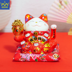 Mèo Thần Tài Kim Tiền Đại Phát Tài - Đỏ
