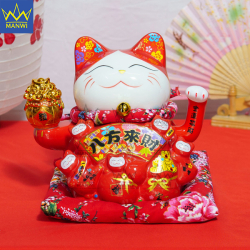Mèo Thần Tài Kim Tiền Đại Phát Tài - Đỏ