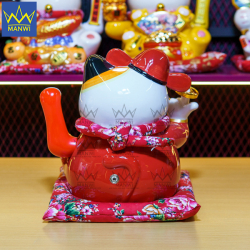 Mèo Thần Tài Vẫy Tay Tài Lộc May Mắn