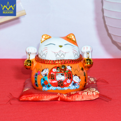 Mèo Thần Tài Khai Vận Phát Tài – Cam