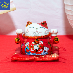 Mèo Thần Tài Khai Vận Phát Tài – Đỏ