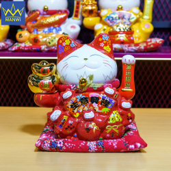 Mèo Thần Tài Kim Tiền Vạn Lượng - Đỏ