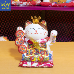 Mèo Thần Tài Vẫy Tay Tài Lộc Đế Vương